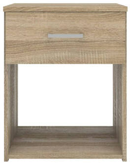 Hioshop Spell nachtkastje 1 lade en 1 plank eiken decor. Geel