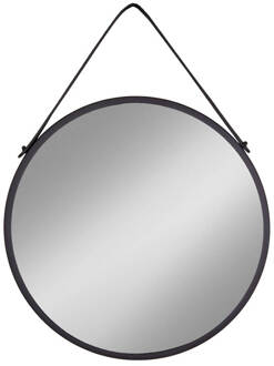 Hioshop Trapani Mirror - Spiegel met zwart stalen frame - 60 cm