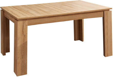 Hioshop Universal eetkamertafel 160 x 77 cm Wotan eiken decor. Geel