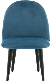 Hioshop Velvet eetkamerstoel aan kinderen velours blauw. Multicolor, Transparant