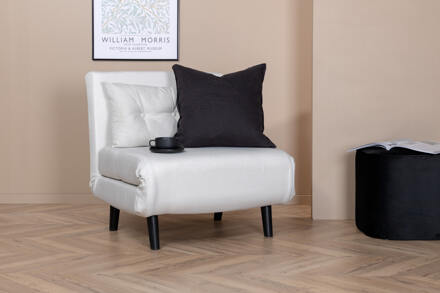 Hioshop Vicky slaapbank ,fauteuil wit.