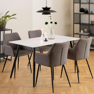 Hioshop Wicklow eetkamertafel wit.