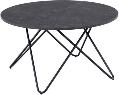 Hioshop Wyra salontafel Ø80cm zwart.