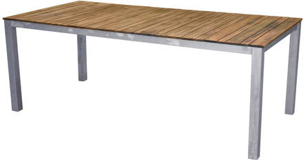 Hioshop Zenia eettafel tuin natuur, zilver. Transparant