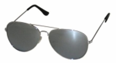 Hip Classic pilotenbril spiegel - zilver Standaard