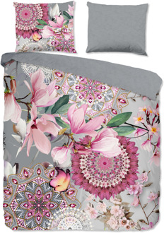 Hip Dekbedovertrek Katoen-Flanel - Inaya - Lits-Jumeaux (240x220 Cm) - Meerkleurig Flanel Katoen - Dieren & Natuur & Bloemen - HIP - Dekbed-Discounter.nl - 240 x 200/220 cm