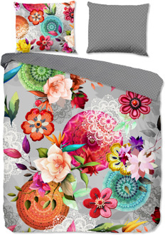 Hip Dekbedovertrek Katoen-Flanel - Isarea - Tweepersoons (200x200 Cm) - Meerkleurig Flanel Katoen - Natuur & Bloemen - HIP - Dekbed-Discounter.nl - 200 x 200/220 cm