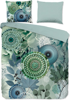 Hip Dekbedovertrek Katoen-Flanel - Iselin - Tweepersoons (200x200 Cm) - Meerkleurig Flanel Katoen - Natuur & Bloemen - HIP - Dekbed-Discounter.nl - 200 x 200/220 cm