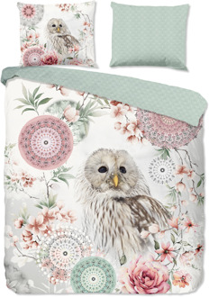 Hip Dekbedovertrek Katoen-Flanel - Omaira - Eenpersoons (140x200 Cm) - Meerkleurig Flanel Katoen - Dieren & Natuur & Bloemen - HIP - Dekbed-Discounter.nl - 140 x 200/220 cm