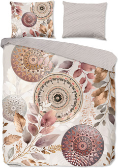 Hip Dekbedovertrek Katoen-Satijn - Afina - Eenpersoons (140x200 Cm) - Meerkleurig & Roze Katoen-satijn Katoen - Natuur & Bloemen - HIP - Dekbed-Discounter.nl