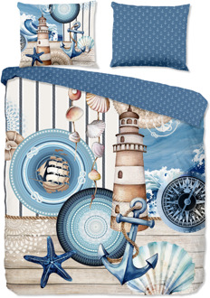 Hip Dekbedovertrek Katoen-Satijn - Aldiana - Lits-Jumeaux (240x220 Cm) - Meerkleurig & Blauw Katoen-satijn Katoen - Natuur & Bloemen - HIP - Dekbed-Discounter.nl Meerkleurig,Blauw - 240 x 200/220 cm