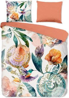 Hip Dekbedovertrek Katoen-Satijn - Bernice - Tweepersoons (200x200 Cm) - Meerkleurig Katoen-satijn Katoen - Dieren & Natuur & Bloemen - HIP - Dekbed-Discounter.nl