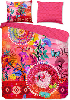 Hip Dekbedovertrek Katoen-Satijn - Giselah - Lits-Jumeaux (240x220 Cm) - Meerkleurig Katoen-satijn Katoen - Dieren & Natuur & Bloemen - HIP - Dekbed-Discounter.nl - 240 x 200/220 cm