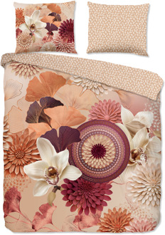 Hip Dekbedovertrek - Katoen-Satijn - Quente - Eenpersoons (140x200 Cm) - Meerkleurig Katoen-satijn Katoen - Natuur & Bloemen - HIP - Dekbed-Discounter.nl - 140 x 200/220 cm