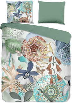 Hip Dekbedovertrek Katoen-Satijn - Zephir - Lits-Jumeaux (240x220 Cm) - Meerkleurig & Groen Katoen-satijn Katoen - Dieren & Natuur & Bloemen - HIP - Dekbed-Discounter.nl Meerkleurig,Groen - 240 x 200/220 cm