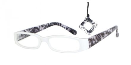 HIP Leesbril gemêleerd wit/zwart - +2.5