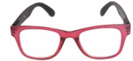 Hip Leesbril Hip WF Mat rood/zwart +1.5