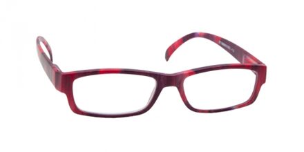 HIP Leesbril rood gemêleerd mat - +3.0