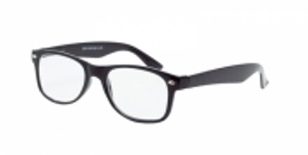 Hip Leesbril wayfarer glans zwart +1.0