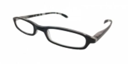 Hip Leesbril zwart/grijs gestreept +1.0