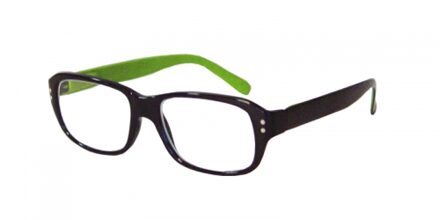 HIP Leesbril zwart/groen +3.0