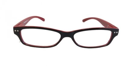 HIP Leesbril Zwart met rode binnenzijde - +1.5