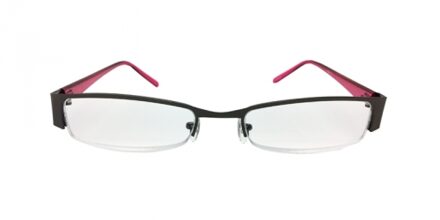 HIP Leesbril zwart met rode pootjes - +2.5