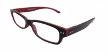 Hip Leesbril zwart rood +1.0