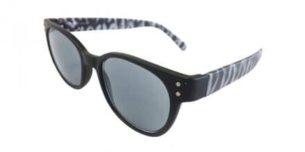 HIP Zonneleesbril Brei zwart/wit - +1.5