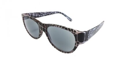 HIP Zonneleesbril Slang zwart/wit - +1.5