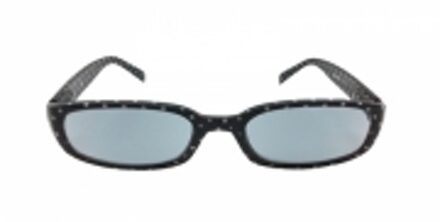 Hip Zonneleesbril zwart/wit stippen +1.0
