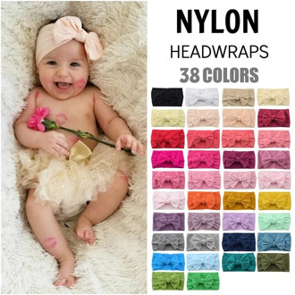 HIPAC 6PCS/Pack Baby Girl Headbands Hair Accessories for Baby Girls Newborn Bows Kids Nylon Headwear Head Band for Photography