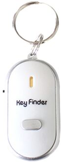 Hiperdeal Anti-Verloren Alarm Led Light Zaklamp Remote Sound Control Lost Key Finder Locator Sleutelhanger Anti-Verloren Alarm voor De Ederly wit