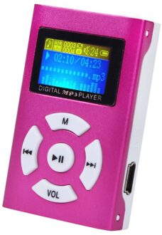 Hiperdeal Usb Mini MP3 Speler Lcd-scherm Ondersteuning 32Gb Micro Sd Tf Card Jy4 rood