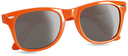 Hippe feest zonnebril met oranje montuur