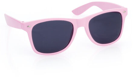 Hippe Party zonnebril - roze - plastic - UV400 - verkleedbril - carnaval/verkleed