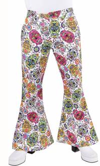 Hippie broek mexican skull man Multikleur - Print