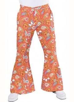 Hippie broek Paisley bruin/oranje Oranje, Bruin - Kastanje