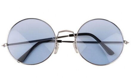 Hippie / Flower power XL bril blauw