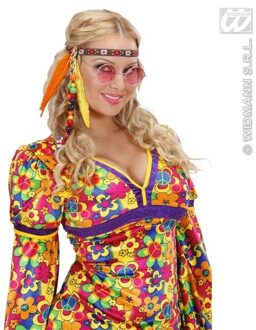 Hippie hoofdband met kraaltjes en veren