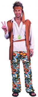 Hippie kostuum carnaval heren One size - Carnavalskostuums Multikleur