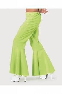 Hippie Kostuum | Groene Hippie Broek Bi-Stretch | Maat 60 | Carnaval kostuum | Verkleedkleding
