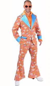 Hippie kostuum Paisley Oranje, Multikleur - Print