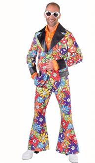 Hippie Kostuum | Vol Met Hippie Symbolen Jaren 60 | Man | Large | Carnaval kostuum | Verkleedkleding