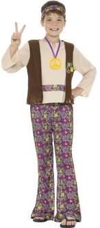 Hippie peace kostuum voor jongens - 146/158 (10-12 jaar) - Kinderkostuums