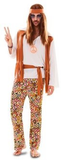 Hippie verkleedkleding man Multikleur - Print