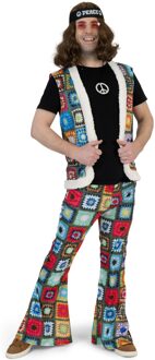 Hippie Vest Boho Vierkant Heren Multikleur - Print