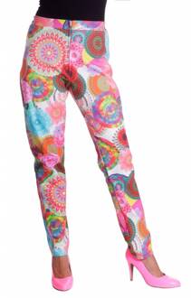Hippy flower power broek dames Multikleur - Print