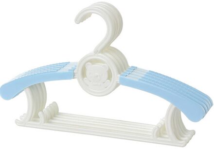 HIPSTEEN 15PCS Kids Rekbaar Plastic Kleerhanger Duurzaam Eenvoudige Baby Kleerhanger Blauw