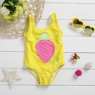 Hirigin Kids Baby Meisje Ananas Print Badmode Badpak Badpak Beachwear geel 100cm